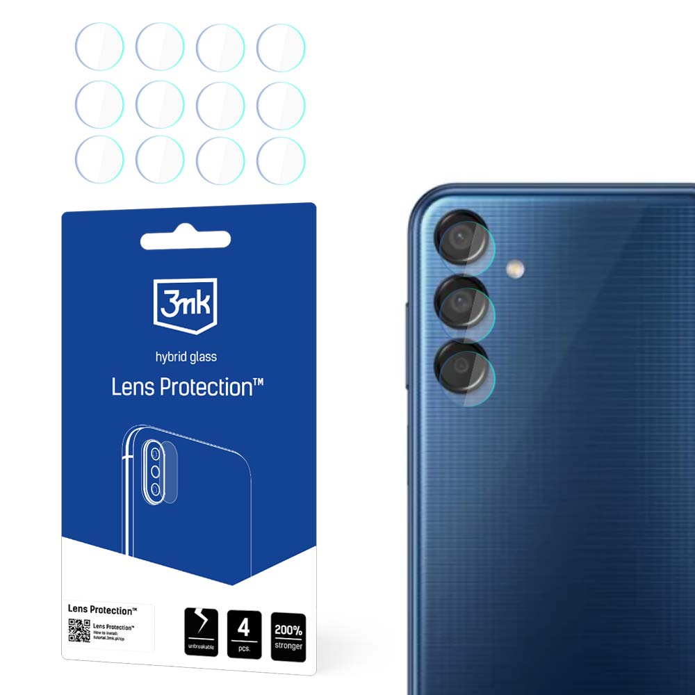 Osłona na aparat 3mk Lens Protection dla Samsung Galaxy M15 5G, 4 zestawy